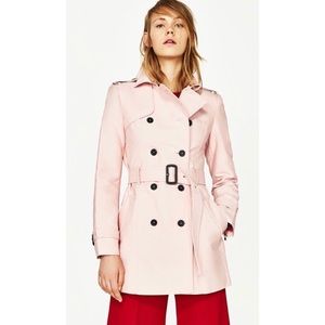 Zara Pink Trench Coat - Sz M